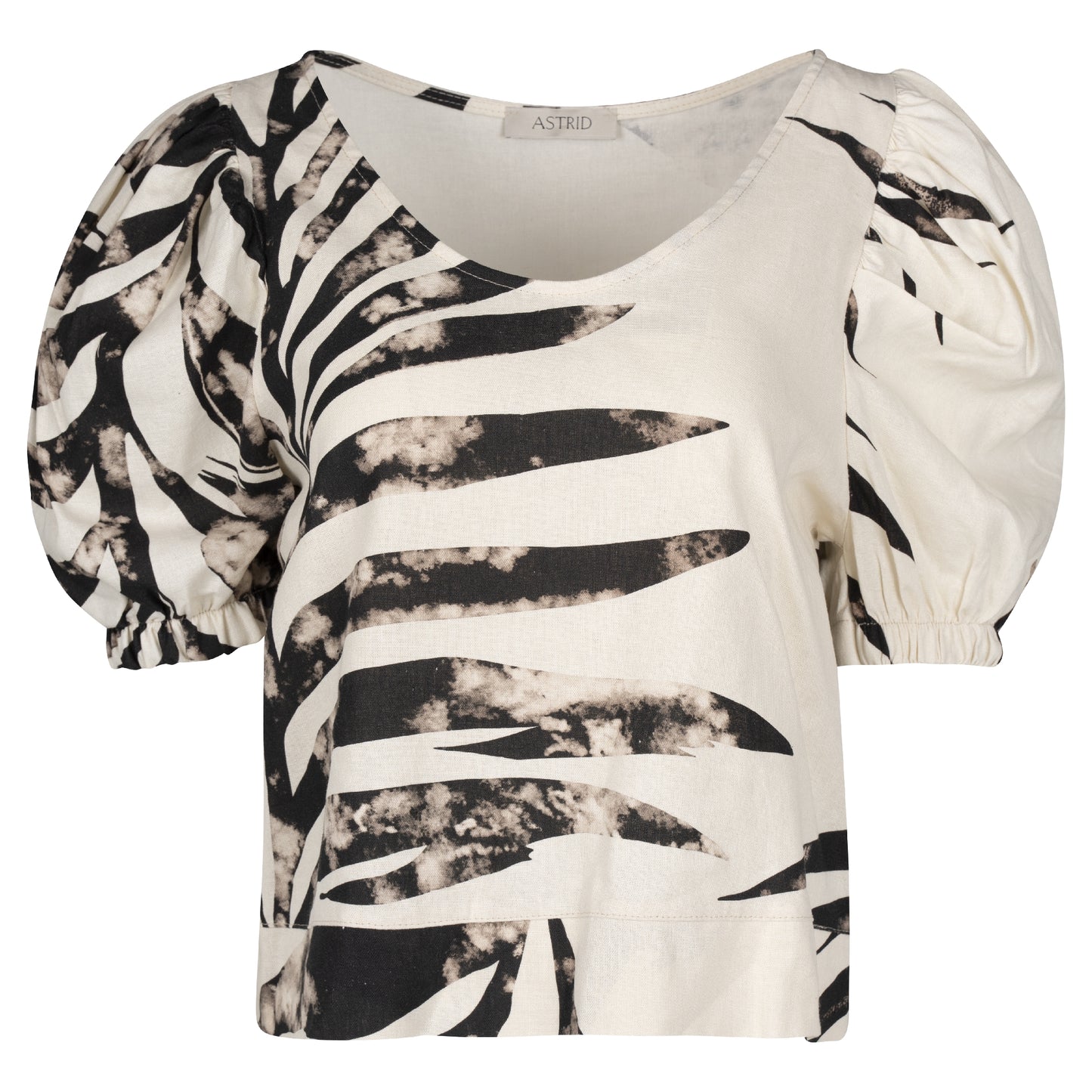 Astrid — Women's Classic Woven Top — Palm Print